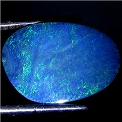 3.14ct Australian Black Opal Doublet Full Fire (GEM-30072)