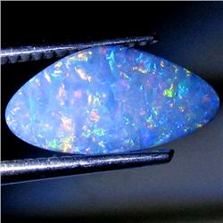 2.65ct Australian Black Opal Doublet Full Fire (GEM-30006)