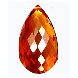 25.00ct Briolette Bi Color Citrine FLAWLESS Appr Est $6250 (GEM-11031A)
