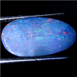 1.83ct Australian Black Opal Doublet Full Fire (GEM-30054)