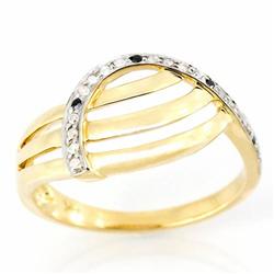 .22ct 4 Black 18 Wht Diamond Ring 9k Yel Gold (JEW-9424X)