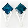 2.52ct London Bl Topaz Diamond 9k Wht Gold Earrings (JEW-9241X)