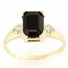 2.51ct Natrl Black Sapphire Diamond Ring 9k Gold (JEW-9481X)