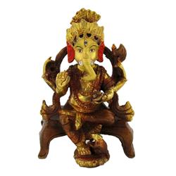 Gilded Bronze Tibet Seated Ganesh (ANT-994)