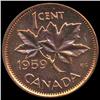 Image 2 : 1959 Canada 1c GEM BU MS66+ Red (COI-7995)