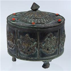 Tibetan Footed Scroll Canister (ANT-097)