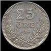 1937 Sweden 25 Ore AU ERROR (COI-8349)