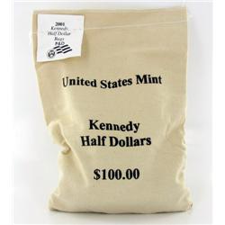 2001P/D JFK Half $100 Mint Unopened Bag 200 BU (COI-6496)