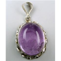 71ctw Natural Afghan Pink Kunzite Sterling Pendant  (JEW-2325)