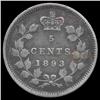 Image 2 : 1893 Canada 5c VF+ (COI-8327)