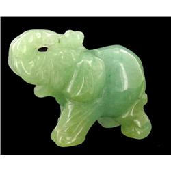 25ct Handcarved Burma Jade Elephant (ANT-1063)