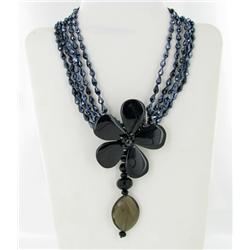 750ct Agate & Crystal Necklace (JEW-2470)