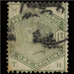1884 RARE GB 1s Green Used (STM-1568)