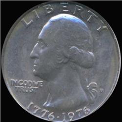 1976D Washington 25c Quarter Coin Graded GEM (COI-6877)