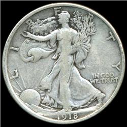1918D Walking Liberty Half Dollar Better Grade (COI-5964)