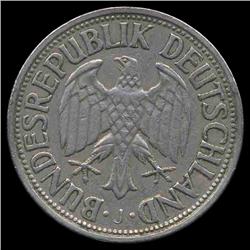 1954J Germany 1 Mark Hi Grade RARE (COI-8134)