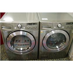 GREY LG WASHER & DRYER SET C/W TRUE STEAM