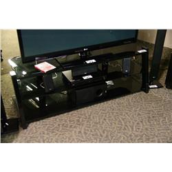 LARGE GLASS 3 TIER TV STAND