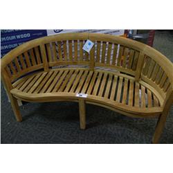 TEAK BANANA PATIO BENCH