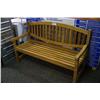 Image 1 : LARGE TEAK PATIO BENCH