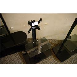 SWIVEL MOUNT TV STAND WITH GLASS SHELF