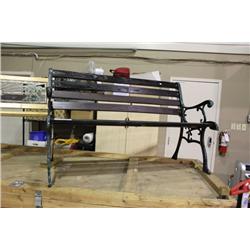METAL & WOOD BENCH