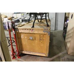 LARGE MOBILE WOODEN CRATE