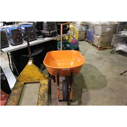 ORANGE WHEELBARROW & BERREL CART
