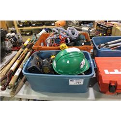 BIN OF POWER TOOLS & HARNESSES