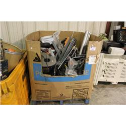 BIN OF ASSORTED TOOLS