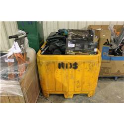 BIN OF ASSORTED TOOLS