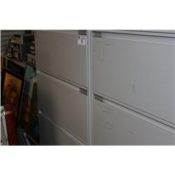 GLOBAL GREY 4 DRAWER LATERAL FILE CABINET