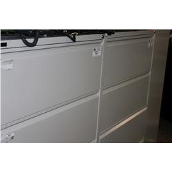 GLOBAL GREY 4 DRAWER LATERAL FILE CABINET