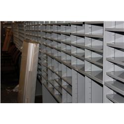 FREESTANDING GREY MAILROOM ORGANIZER