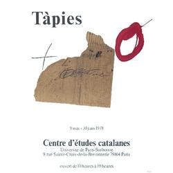 1978 Tapies Centre DEtudes Catalanes Lithograph
