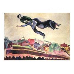 Chagall Au-Dessus De La Ville Poster