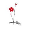 Image 1 : Kuroda Red Flower Poster
