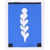 Image 1 : Matisse White Flower on Blue Decoupages Serigraph