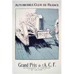 Hamel 1926 A.C.F.-Grand Prix Lithograph