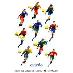 1982 Bury Oviedo Mundial Lithograph