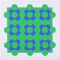 Signed Vasarely Composition Serigraph