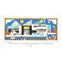 Signed Miller Baltimore National Aquarium Print