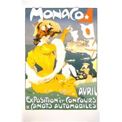 Gr&#252;n Monaco, Canots Automobiles Lithograph