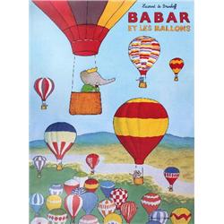 Brunhoff Babar et les Ballons Poster