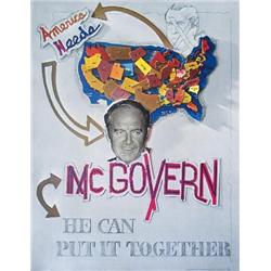 1972 Rivers McGovern Political Poster