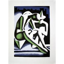 Signed 1992 Kostabi Best Buddies Lithograph