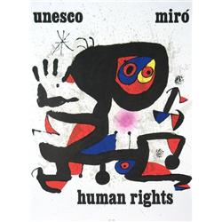 1974 Miro Unesco-Human Rights Lithograph