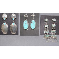 ZUNI AND NAVAJO EARRINGS