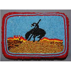 BEADED BELT BUCKLE