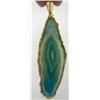 Image 2 : 18KT Gold Plated Green Agate